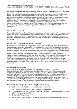 Biologisch sanfte Krampfaderentfernung