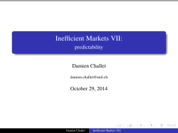 Inefficient Markets VII: - HEC