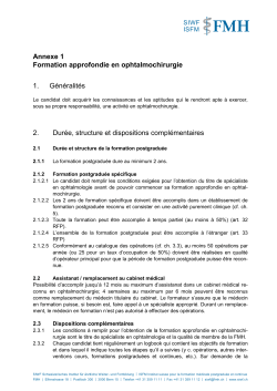 Annexe 1 Formation approfondie en ophtalmochirurgie 1