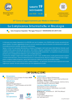 Complicanze Internistiche in Oncologia