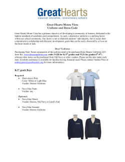 Great Hearts Monte Vista Uniform and Dress Code