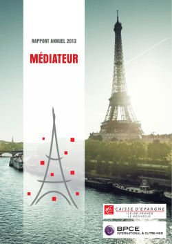 Rapport Médiateur - Exercice 2013