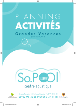 ACTIVITÉS - So.Pool