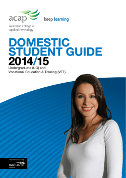 Download A Brochure - Australian College of Applied Psychology