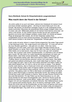 Was macht denn der Hund in der Schule? - Besondere Kinder