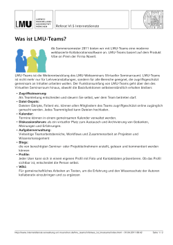 Was ist LMU-Teams? - Informationen zu LMU-Teams