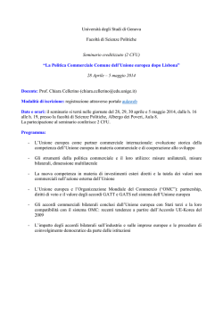 Proposta di seminario - Scienze Politiche