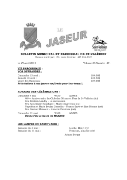 Le Jaseur du 29 avril 2014 - Saint