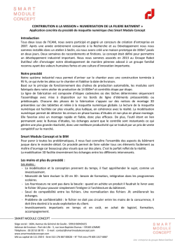 Introduction Notre proc&eacute;d&eacute; Smart Module Concept et le BIM