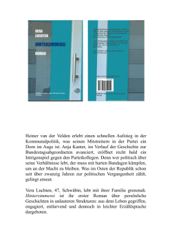 Hinterzimmerei - EINBUCH Verlag