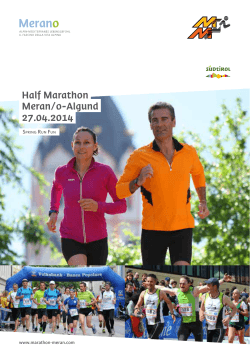 Die Informationsbroschüre zum Half Marathon Meran