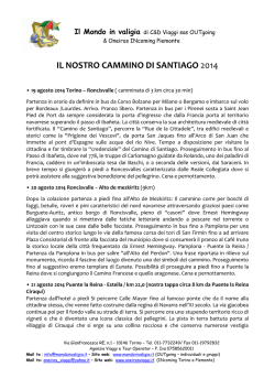 IL NOSTRO CAMMINO DI SANTIAGO 2014