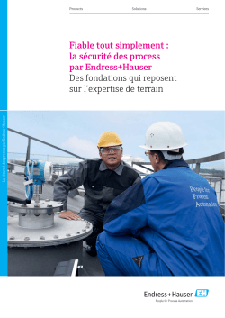 La sécurité des process par Endress+Hauser (PDF 2,03 MB) - E