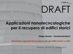 Applicazioni nanotecnologiche nel restauro di edifici e