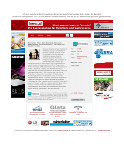 horesga&reg; Supplement Jobs & Mehr: Berufsbild: Was macht