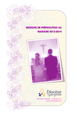 sessions de préparation au mariage - Diocèse de Saint