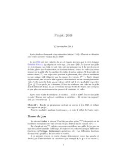 Implantation du jeu 2048
