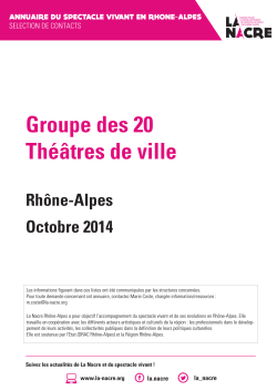 Groupe des 20 Th&eacute;&acirc;tres de ville