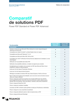 Comparatif de solutions PDF