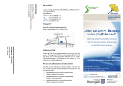 Programm/Anmeldung - Gesundheitsziele Thüringen