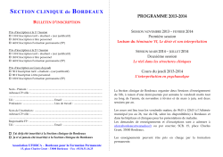 SECTION CLINIQUE de BORDEAUX BULLETIN D - Archive-Host