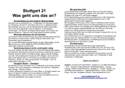 Stuttgart 21 - Was geht uns das an?