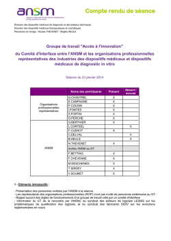 Groupe Innovation 23 01 2014