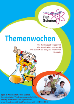 Info-Broschüre zu Themenwochen - Fun Science Österreich