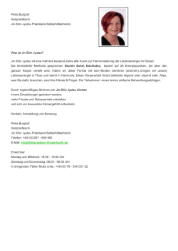 Jin Shin Jyutsu ist eine - Das Seminarzentrum