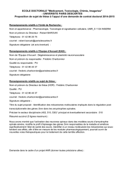 Identification des m&eacute;canismes mol&eacute;culaires impliqu&eacute;s dans la