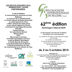 Programme 2014 en PDF - Mycologiades internationales de Bellême