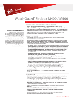 WatchGuard® Firebox M400/M500