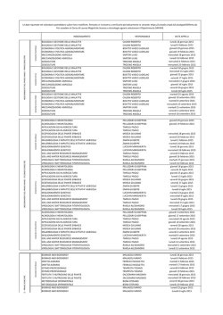 INSEGNAMENTO RESPONSABILE DATE APPELLI BIOLOGIA E