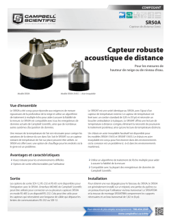 SR50A Capteur de distance Sonic
