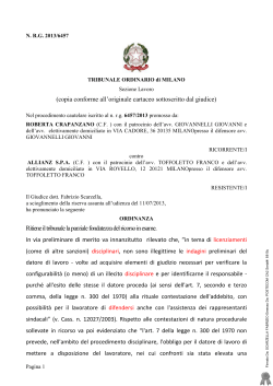 Tribunale di Milano, ordinanza del 12.07.2013