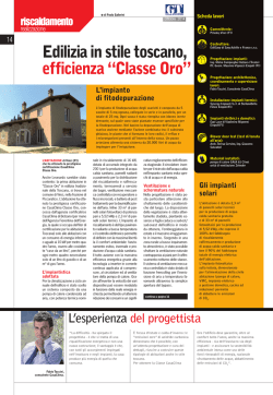 Edilizia in stile toscano, efficienza &ldquo;Classe Oro&rdquo;