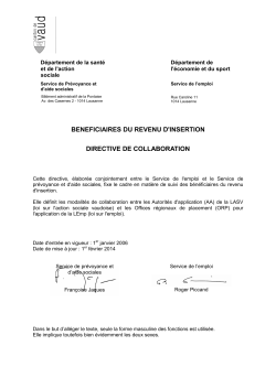 Directive de collaboration SPAS-SDE
