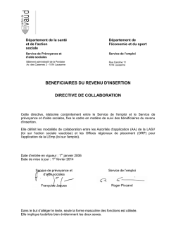 Directive de collaboration SPAS-SDE