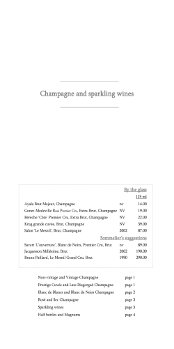 Champagne and sparkling wines