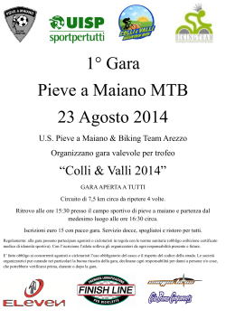1° Gara Pieve a Maiano MTB 23 Agosto 2014