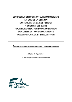 Dossier de consultation - 11 rue Péligot - Enghien-les
