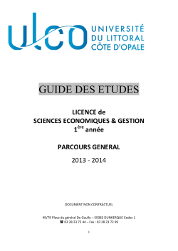 Guide des &eacute;tudes Sciences &eacute;conomiques et gestion