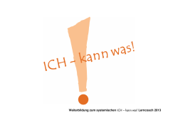 Broschüre ICH - kann was Lerncoach A5 2013