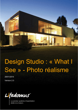 Design Studio : « What I See » - Photo réalisme