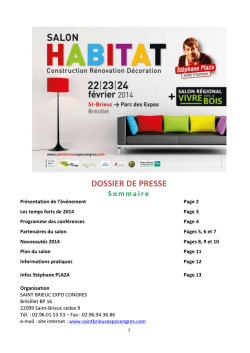 DOSSIER DE PRESSE - Saint Brieuc Expo Congr&egrave;s