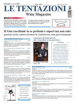 "Giornale dei Vini" del ristorante Le Tentazioni 2014