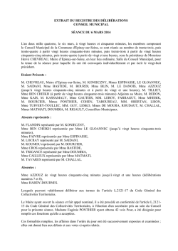 CONSEIL MUNICIPAL - Epinay-sur