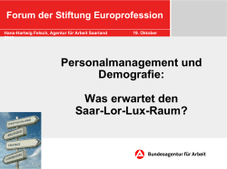Personalmanagement und Demografie: Was erwartet den Saar-Lor-Lux-Raum?