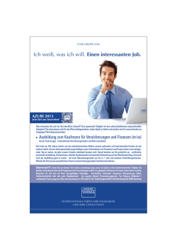 Ich wei&szlig;, was ich will. Einen interessanten Job. - Funk Gruppe