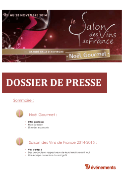 DOSSIER DE PRESSE - Le salon des vins de France